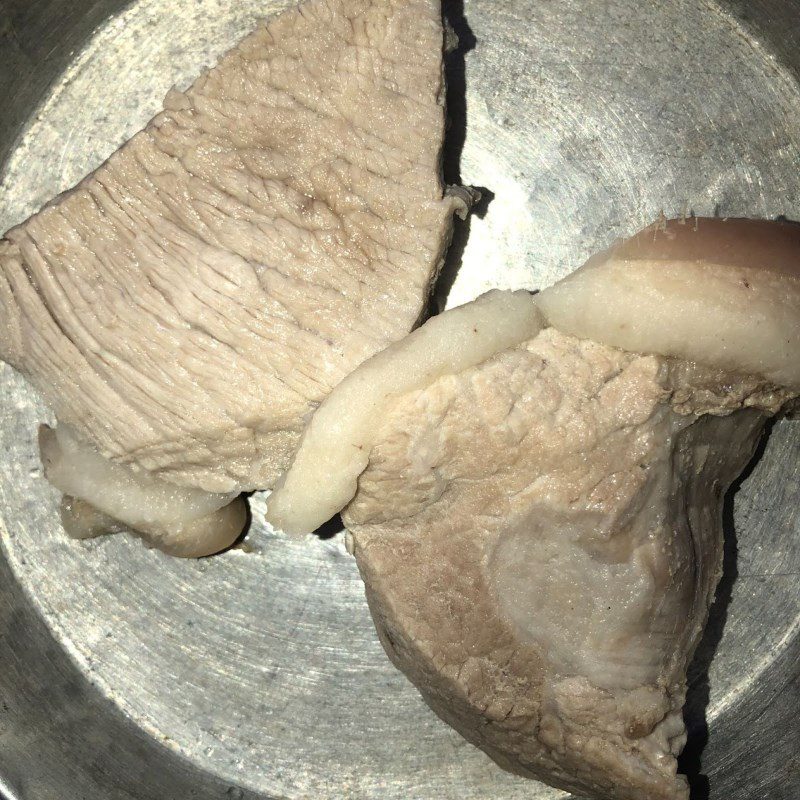 Step 2 Prepare the pork Banana flower salad with pork