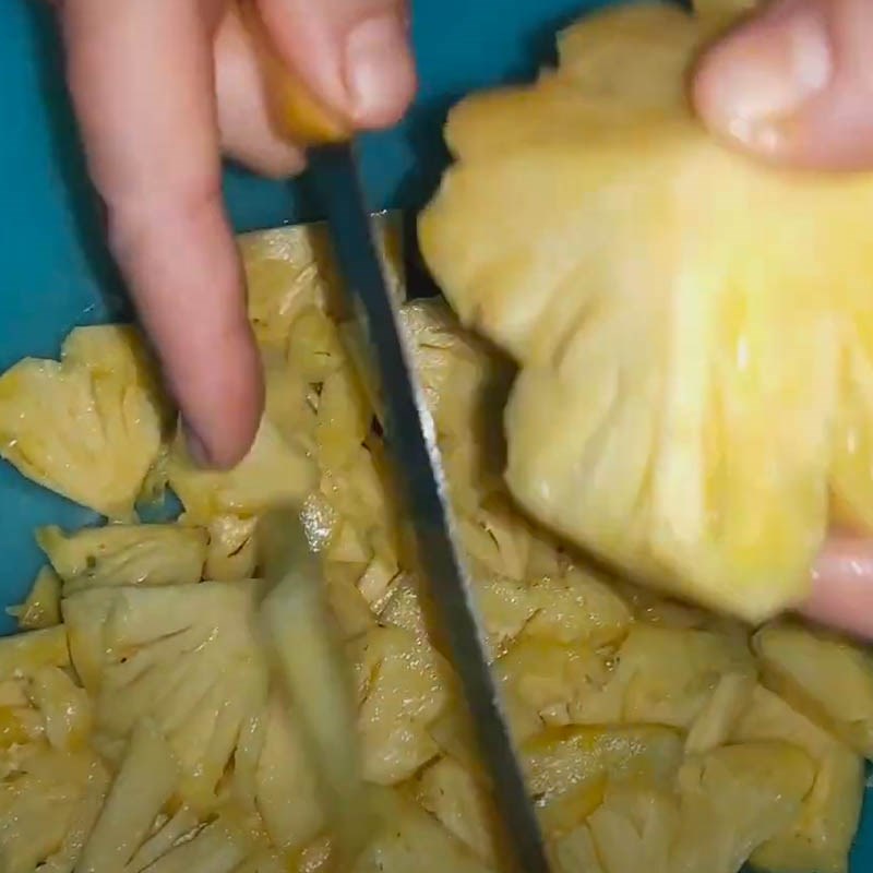 Step 2 Prepare pineapple for Mackerel Fish Sauce