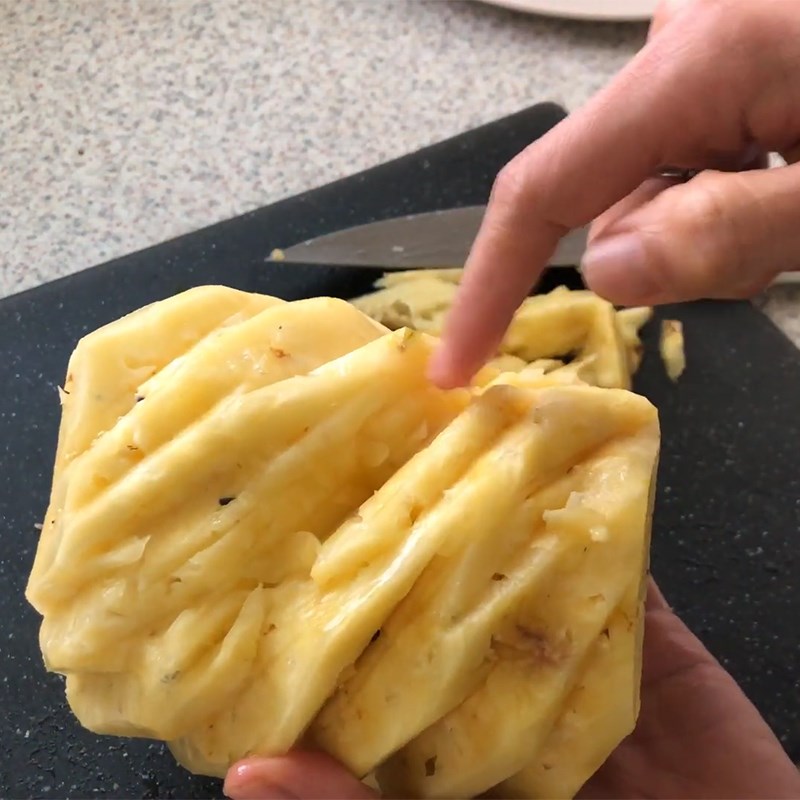 Step 2 Prepare pineapple for cooking