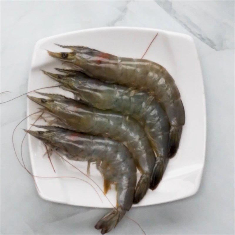Step 1 Prepare the shrimp for Shrimp and Vegetable Oatmeal