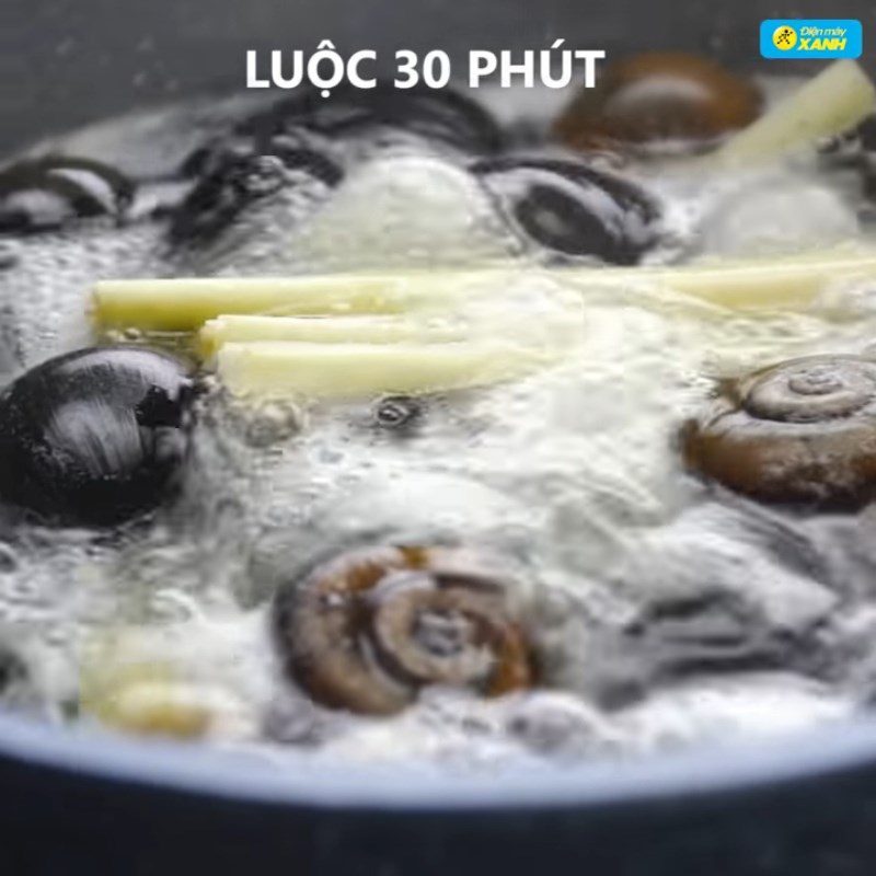 Step 1 Prepare and boil snails for Grilled Snail Cake in Foil