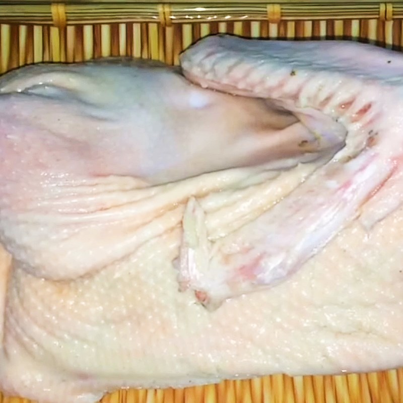 Step 1 Prepare and boil duck meat for Duck Salad with Rice Paddy Herb and Cabbage