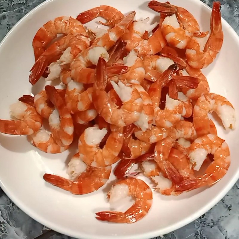 Step 2 Prepare and boil shrimp for shrimp salad