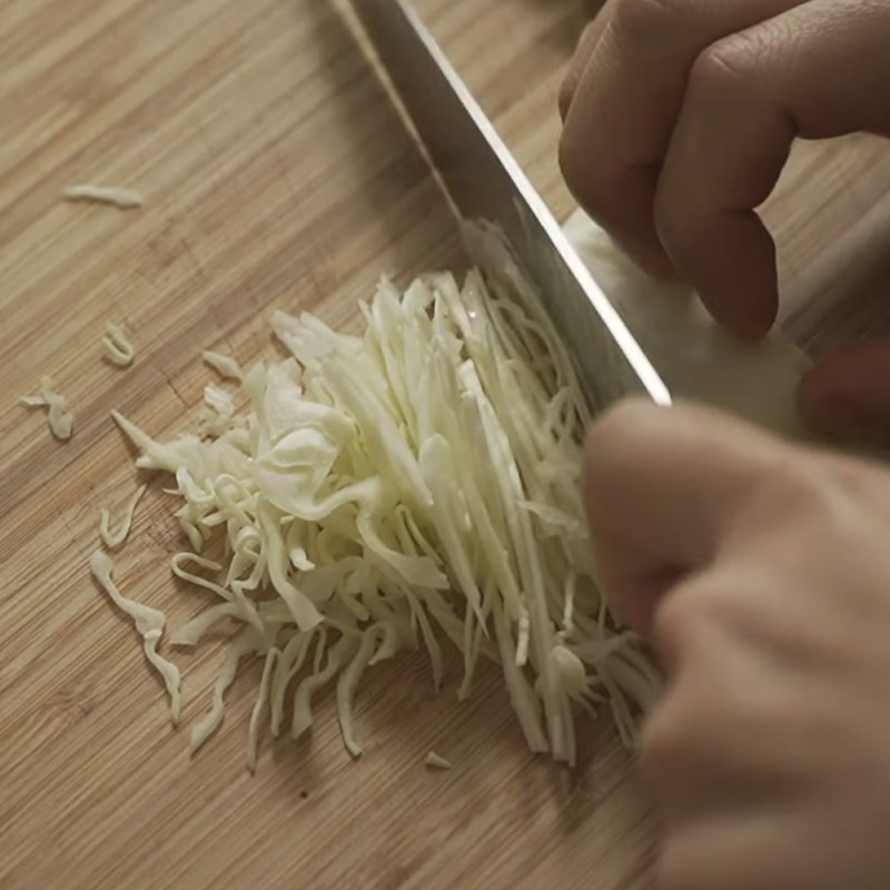 Step 1 Prepare and mix the cabbage for Fried Chicken Sandwich