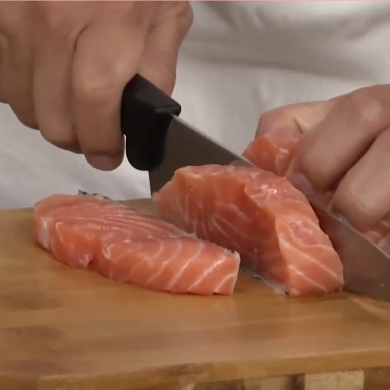 Step 1 Prepare and Marinate the Salmon for Salmon Basil Salad
