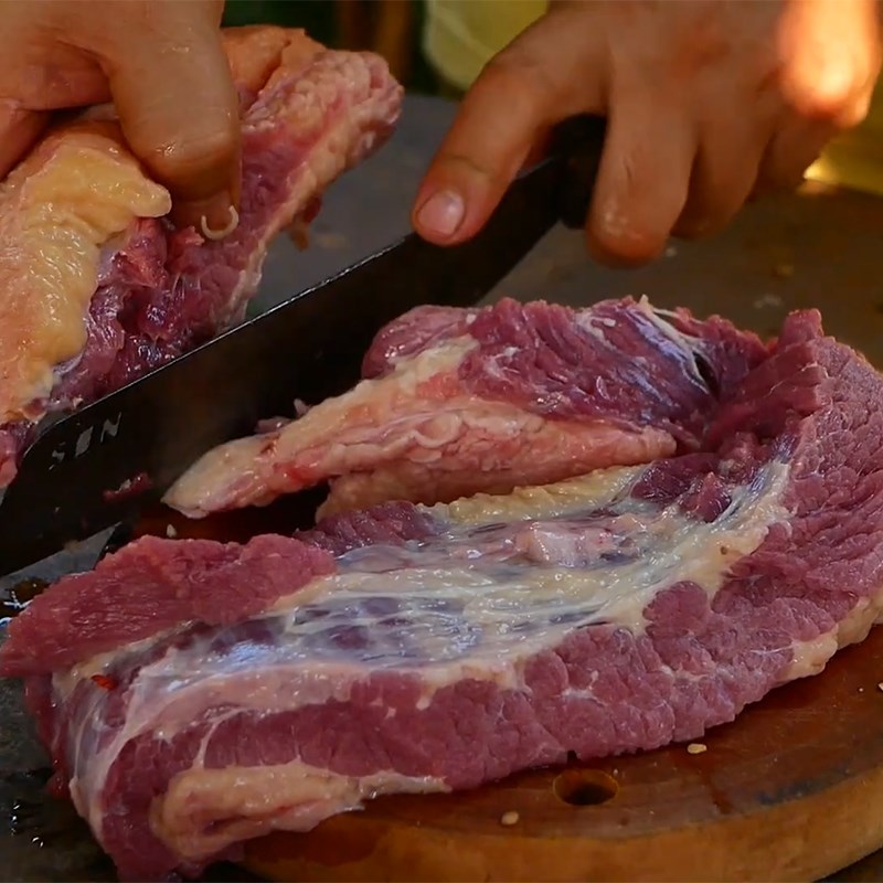 Step 1 Prepare and Marinate Beef Brisket for Beef Hot Pot with Guava Leaves
