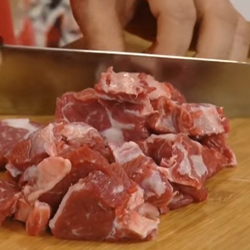 Step 1 Prepare and Marinate the Beef for Satay Beef Hot Pot