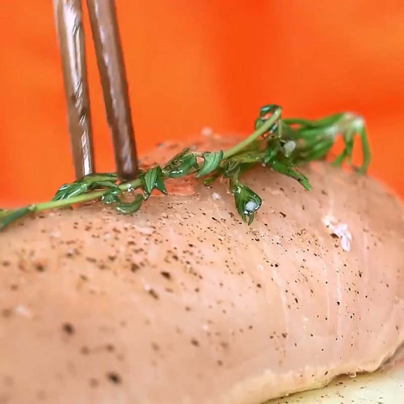 Step 1 Prepare and marinate chicken breast for Chicken Caesar Salad