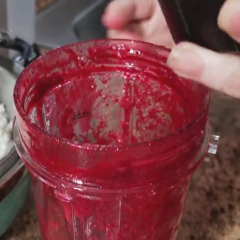 Step 2 Prepare and blend the beetroot Sticky Rice with Beetroot and Mung Bean Filling