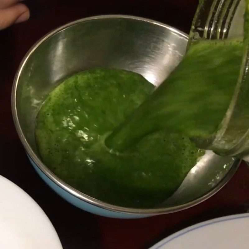 Step 2 Prepare and blend the vegetables Salmon porridge with spinach