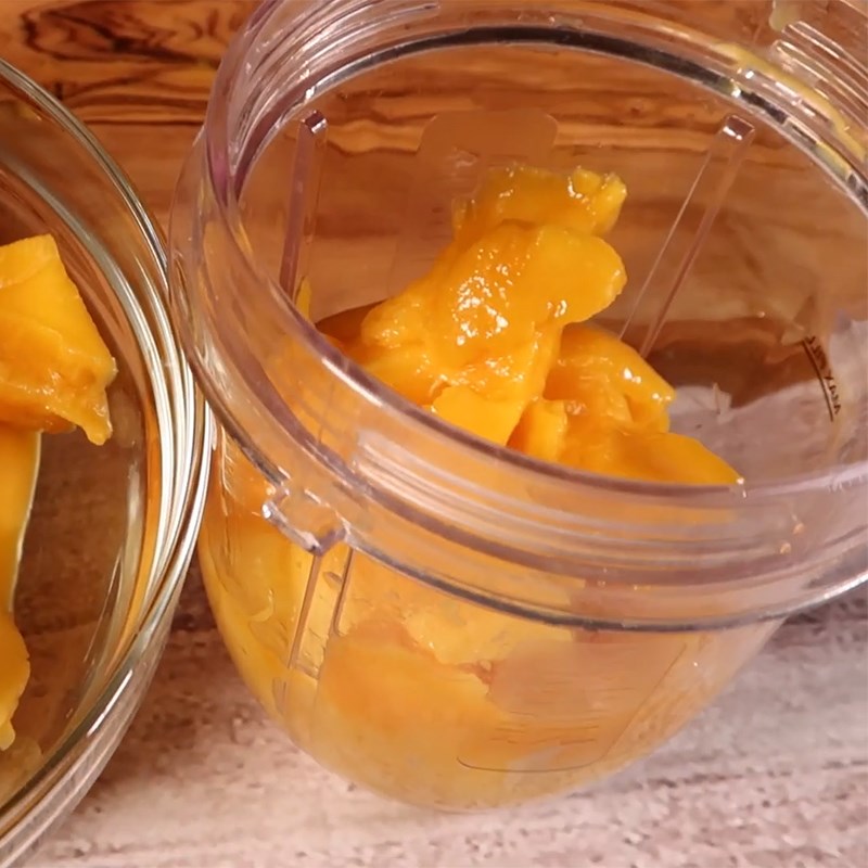 Step 2 Prepare and puree the mango Bingsu mango