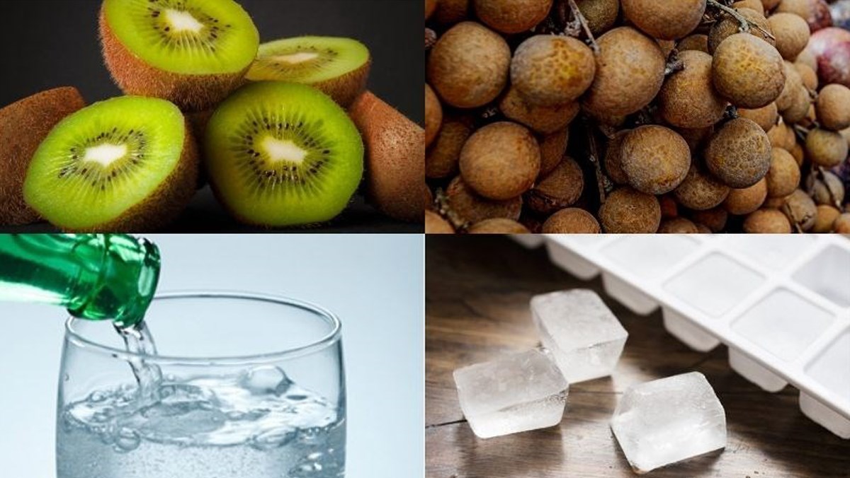 Ingredients for 4 ways to make kiwi soda