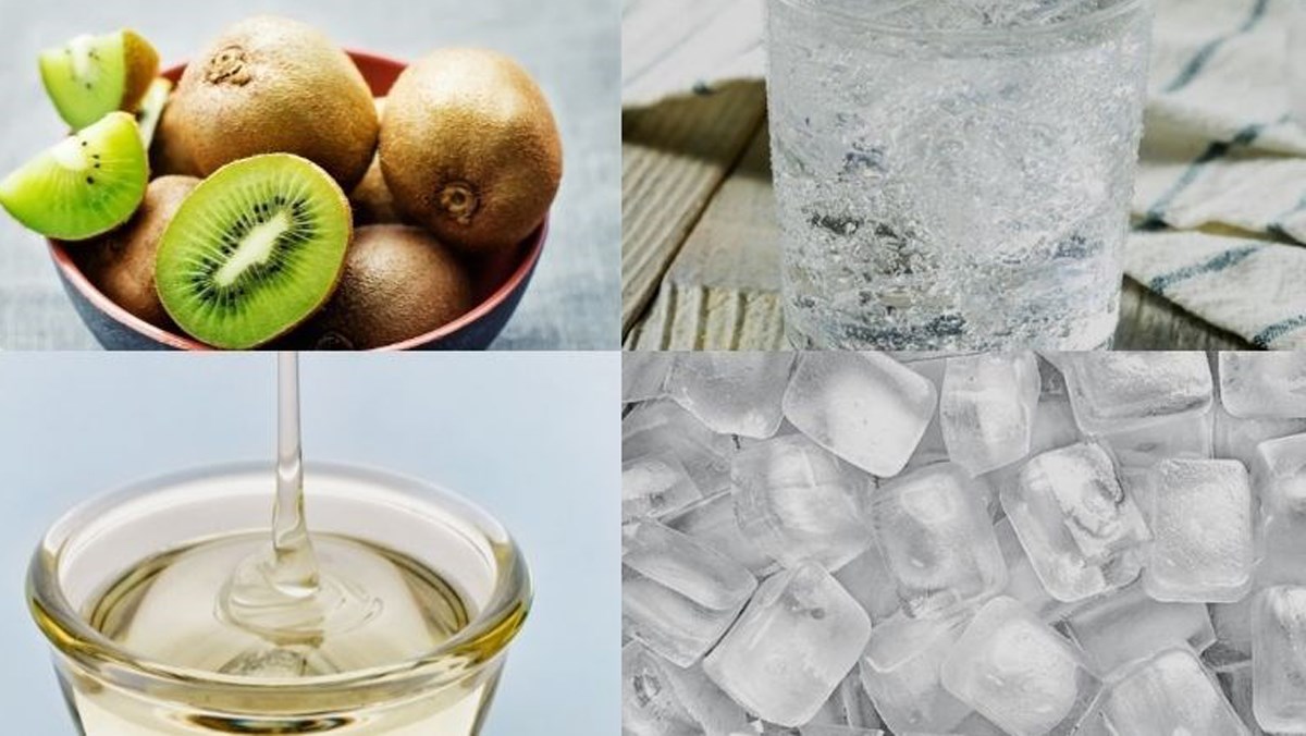 Ingredients for 4 ways to make kiwi soda