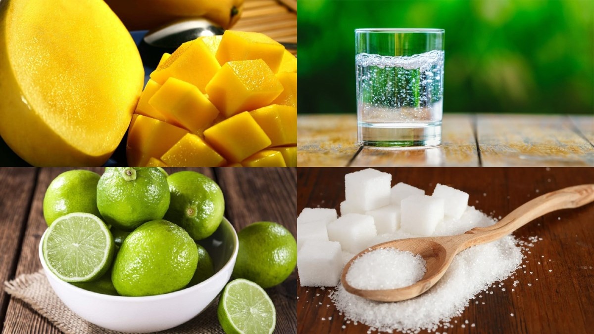 Ingredients for mango soda