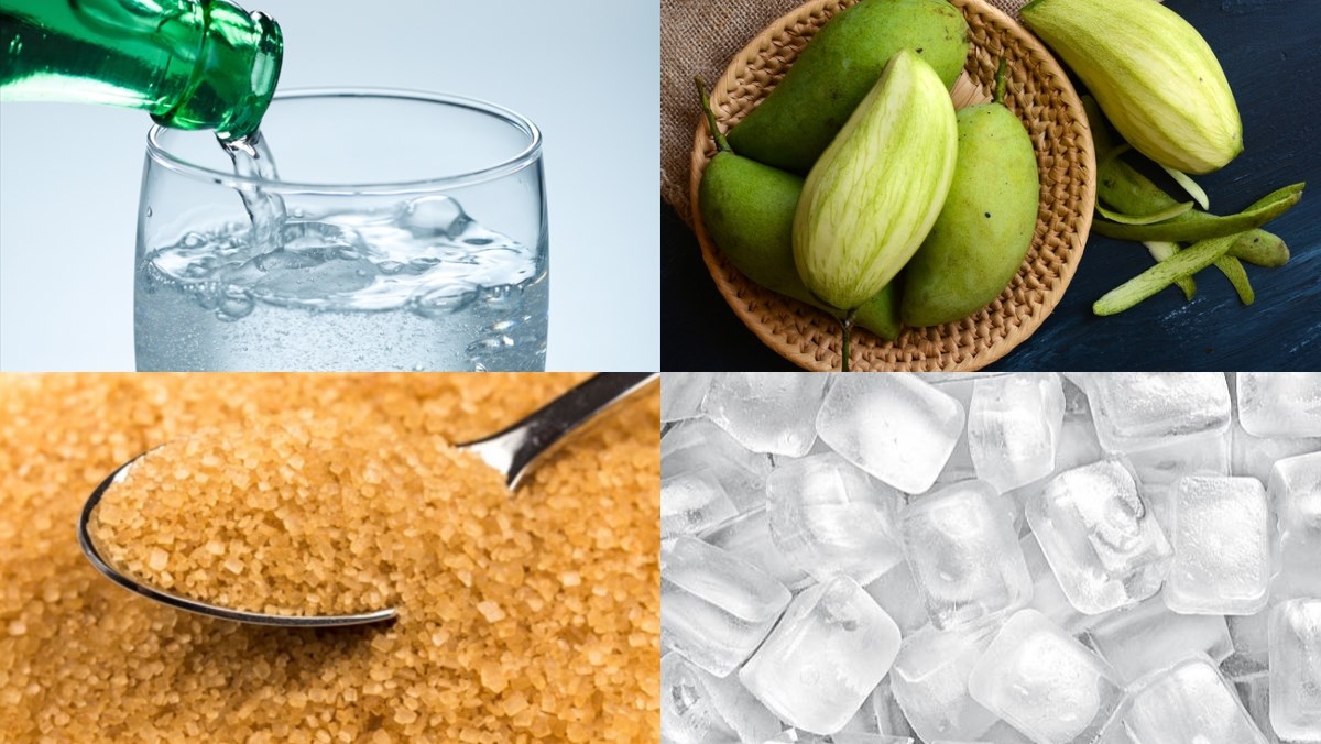 Ingredients for mango soda dish