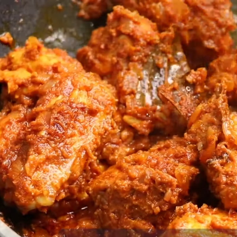 Step 5 Chicken with curry mixture