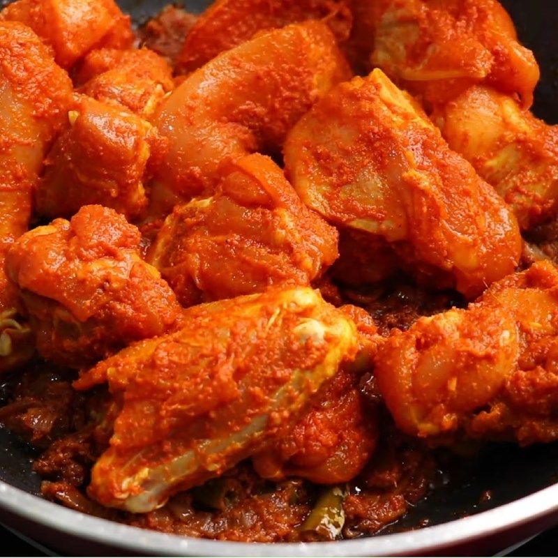 Step 5 Chicken with curry mixture