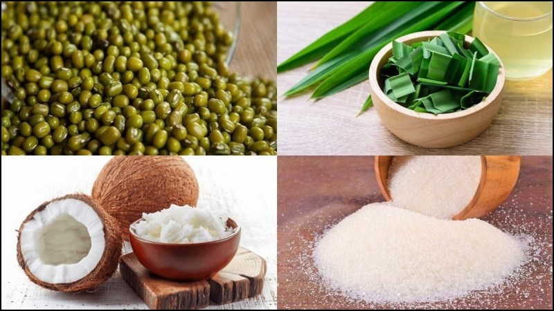 Ingredients for green bean milk dish using nut milk maker