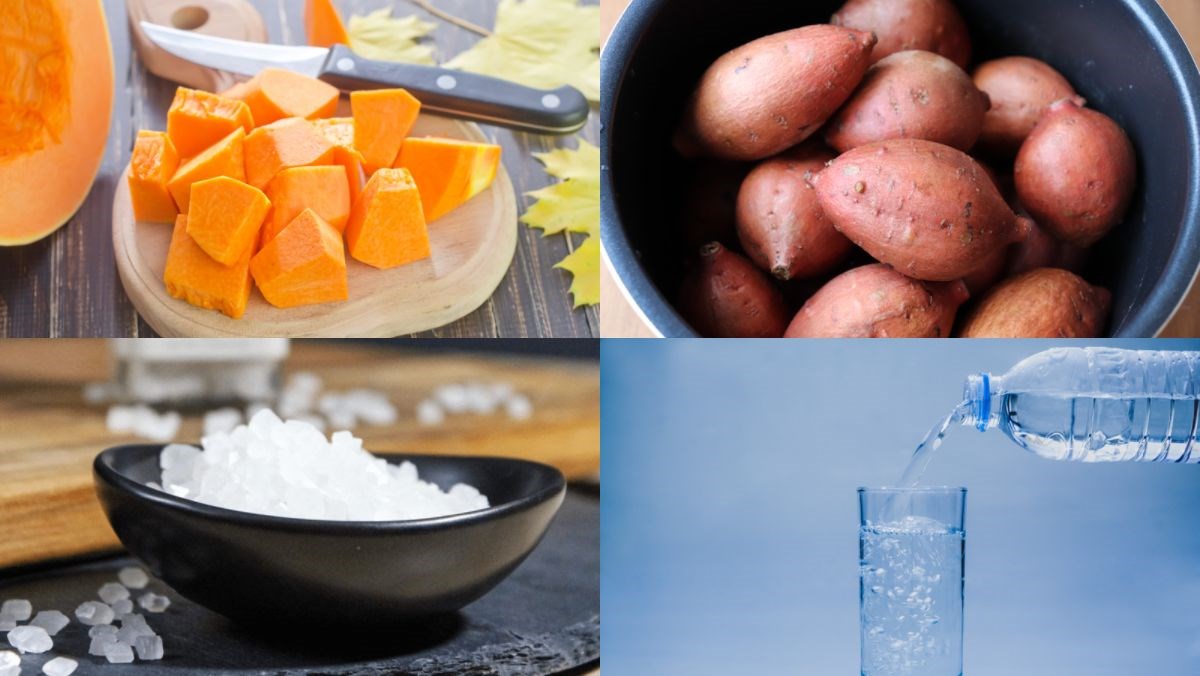 Ingredients for Sweet Potato and Pumpkin Milk