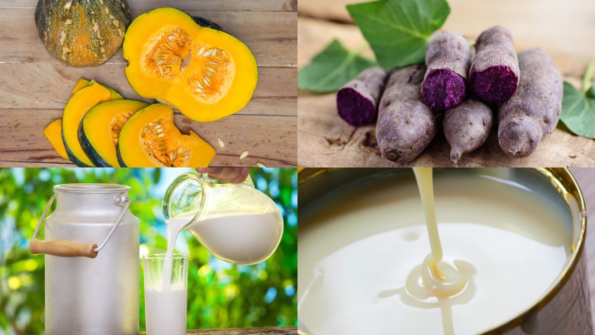 Ingredients for Sweet Potato Pumpkin Milk