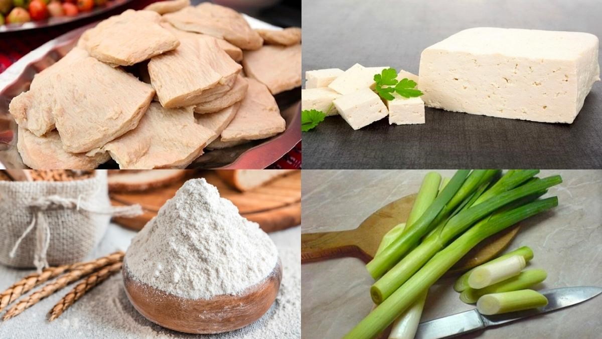 Ingredients for grilled vegetarian spare ribs