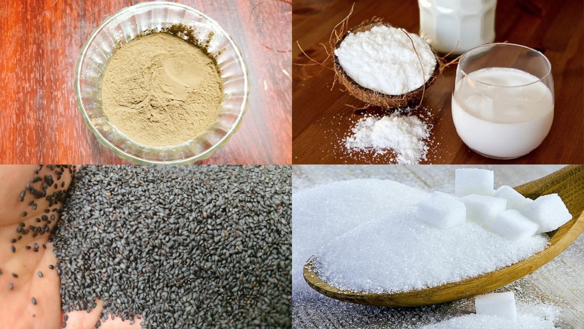 Ingredients for Coconut Milk Grass Jelly
