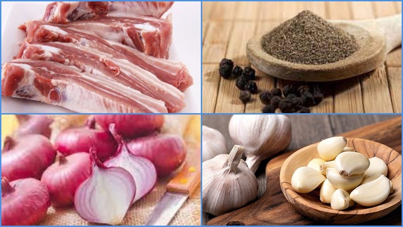 Ingredients for braised pork ribs