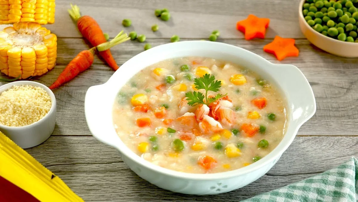Shrimp and Vegetable Egg Soup
