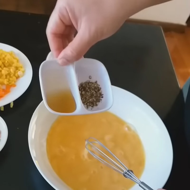 Step 2 Separate and beat the eggs Corn fried eggs