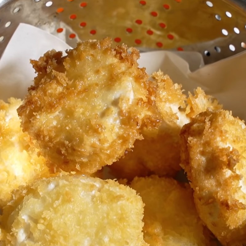 Step 2 Breading and frying tofu Fried tofu with plum sauce