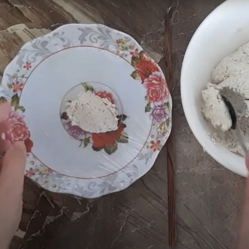 Step 2 Shaping Snakehead Fish Vegetarian Snakehead Fish from Oyster Mushrooms