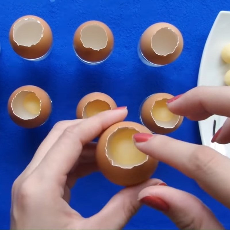 Step 6 Shaping the jelly egg Boiled egg jelly