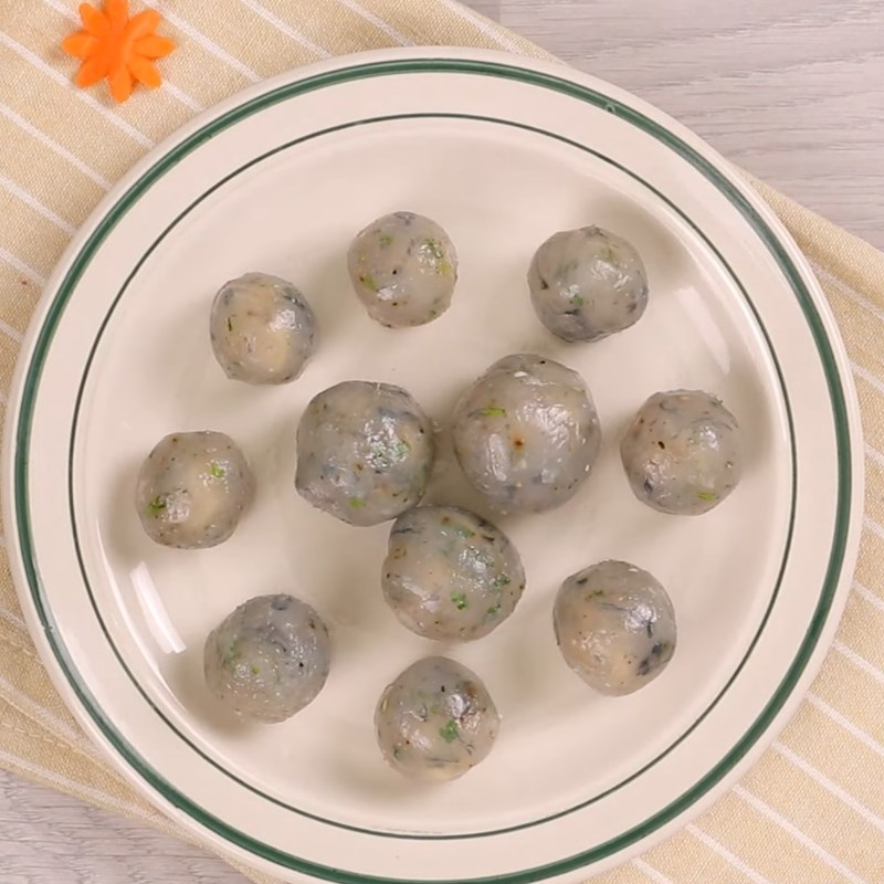 Step 2 Shape the shrimp balls Cheese shrimp ball soup