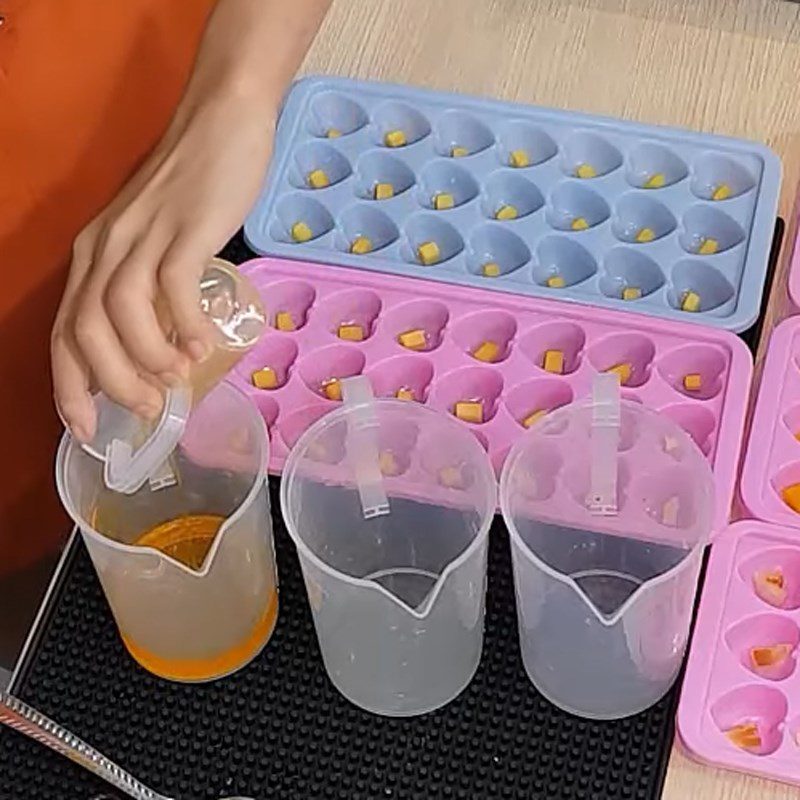 Step 3 Create the jelly color Fruit jelly in milk tea
