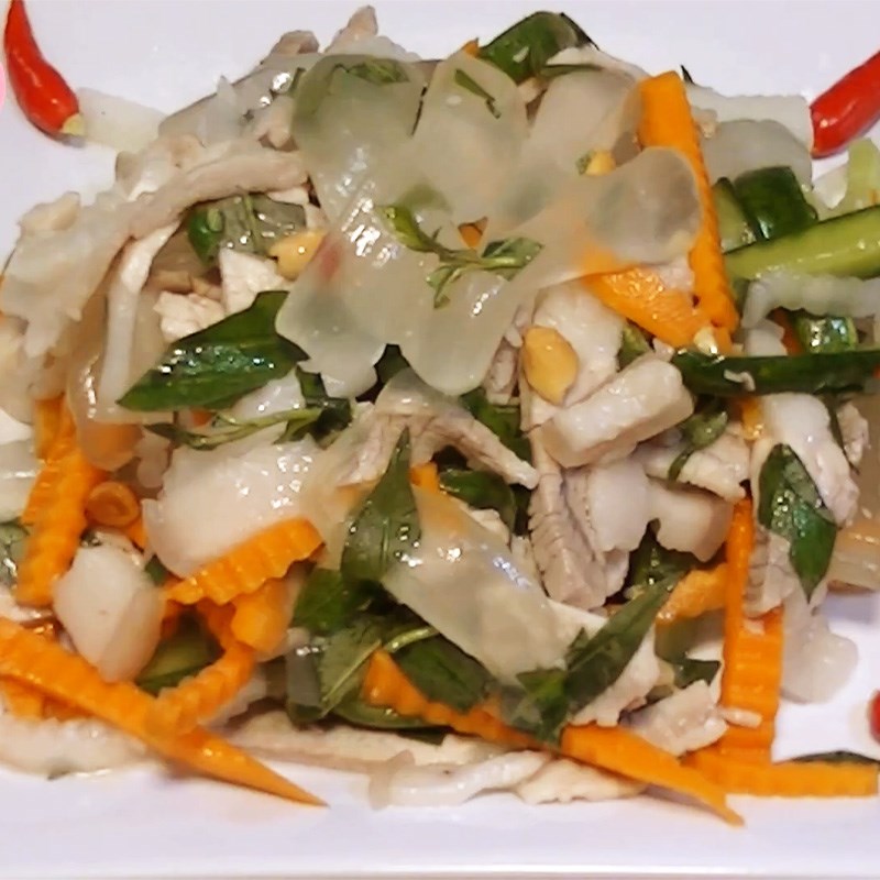 Step 6 Final product for Aloe Vera Salad with pork