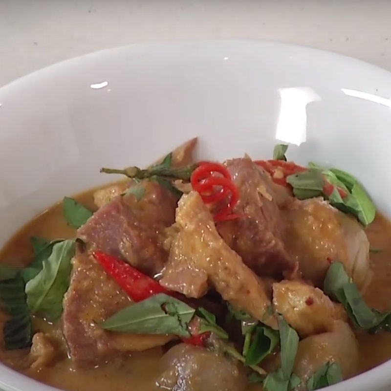 Step 4 Product of Young jackfruit braised in coconut milk