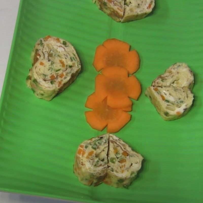 Step 3 Final Product Heart-shaped carrot omelette