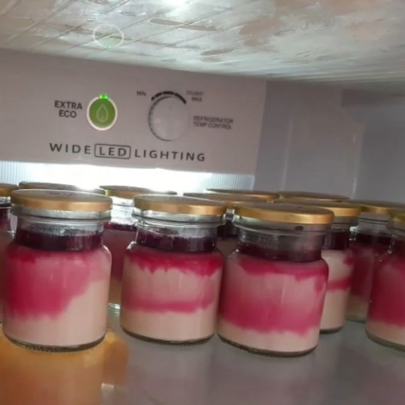 Step 6 Final Product Red dragon fruit yogurt