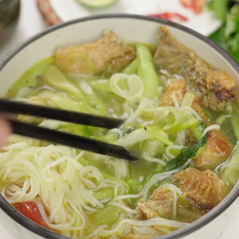 Step 7 Final Product of Fish Noodles Hai Phong