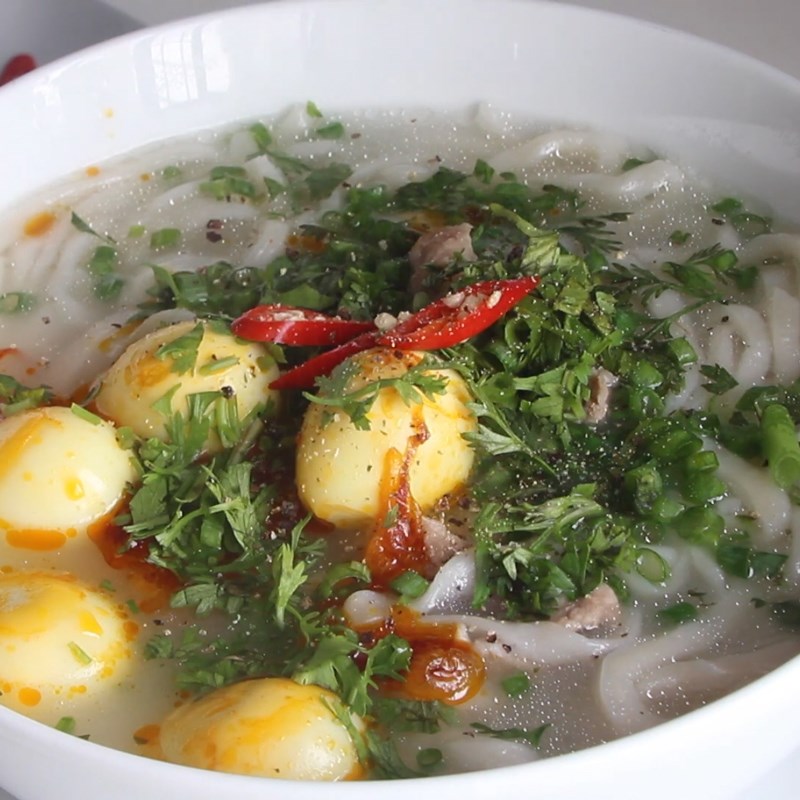 Step 8 Final product Nghe An pork bone noodle soup