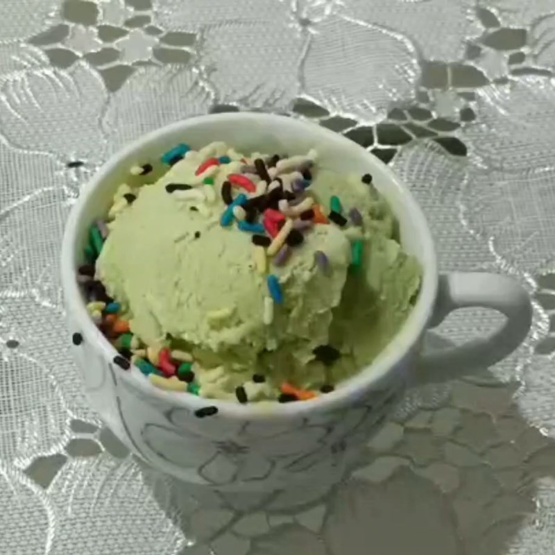 Step 5 Final Product Pandan Leaf Ice Cream