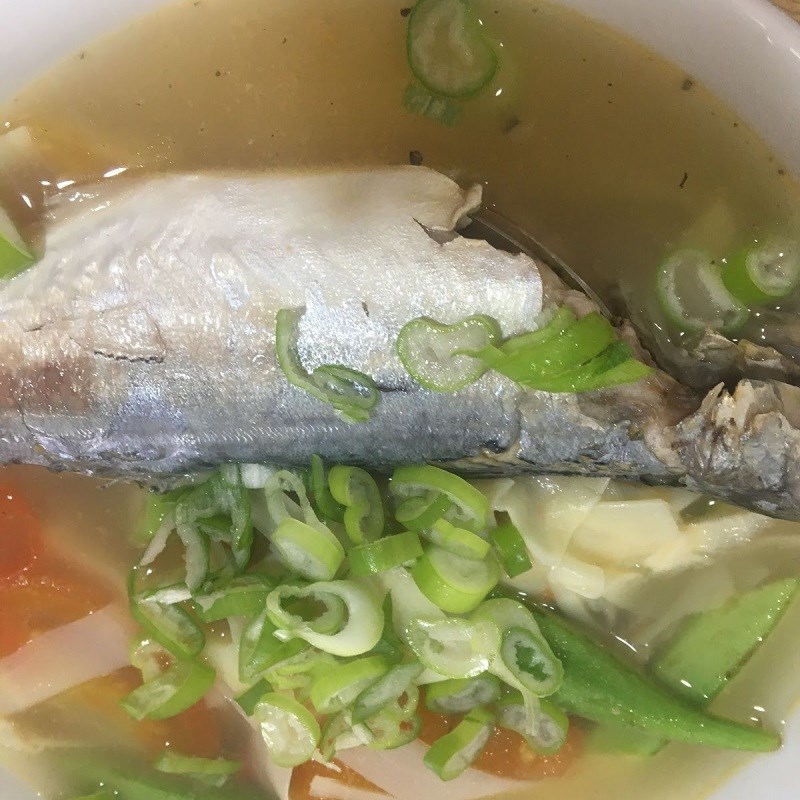Step 4 Finished Product Sour soup with mackerel and sour bamboo shoots