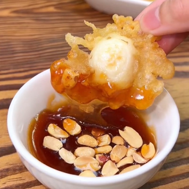 Step 5 Finished product Crispy fried quail eggs with tamarind sauce (Recipe shared from Tiktok Cooking with TasteVN)
