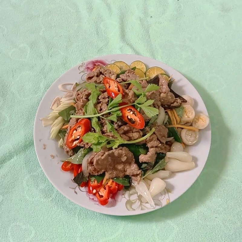 Step 6 Finished product Fresh beef salad