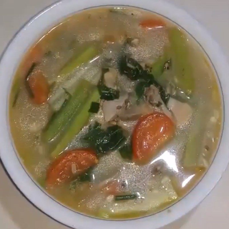 Step 4 Final dish Soup with clams and bottle gourd
