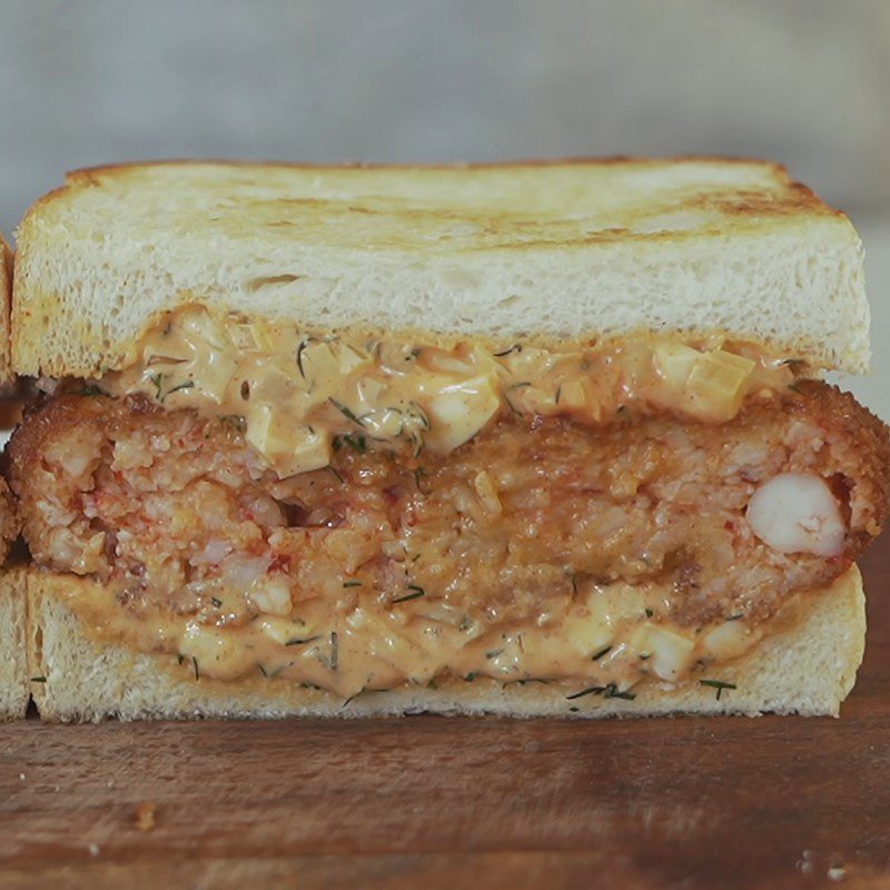 Step 7 Final Product Fried Shrimp Sandwich