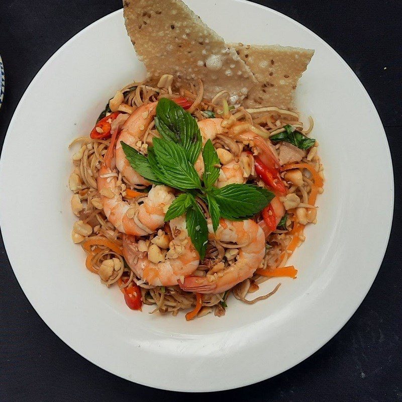 Step 4 Final Product Banana Flower Salad with Shrimp and Meat in Chili Sauce