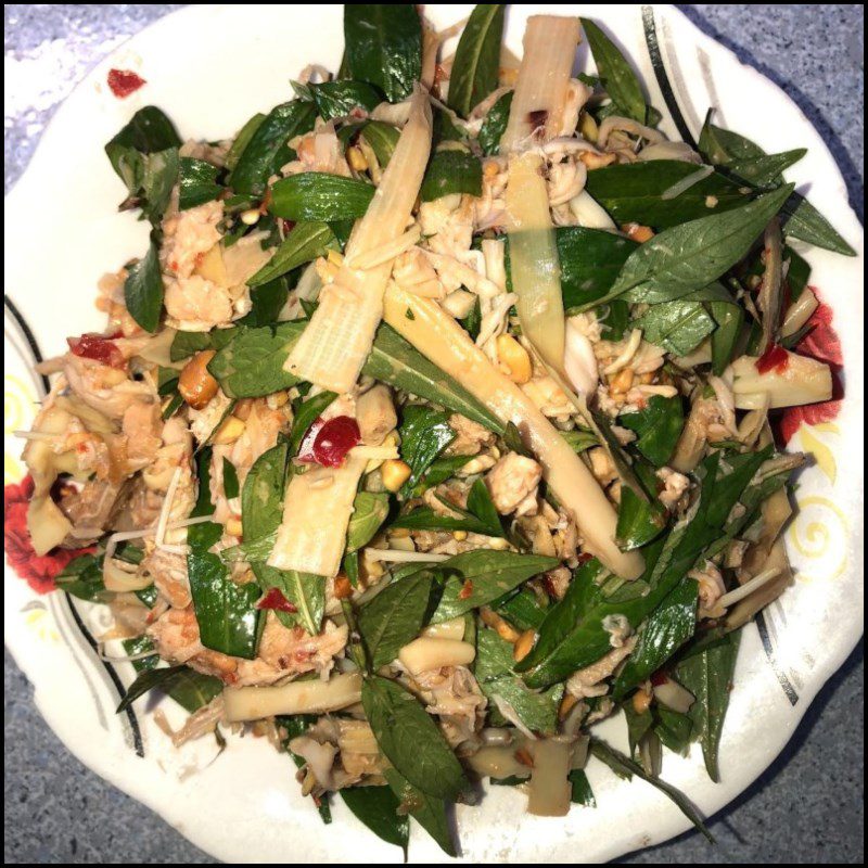 Step 5 Final product Banana flower salad with pork