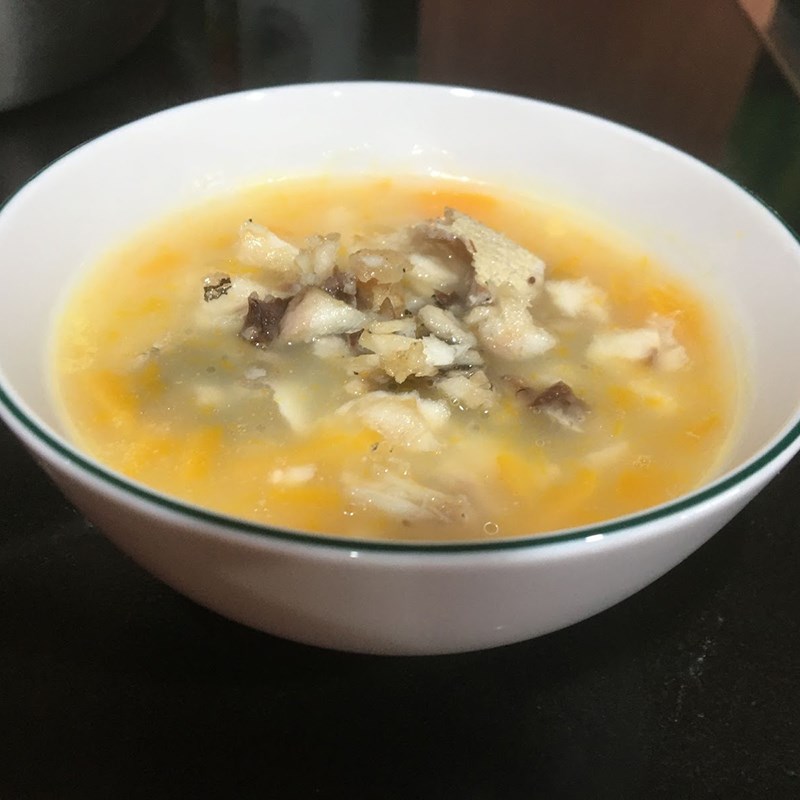 Step 5 Final product Fish porridge with carrot