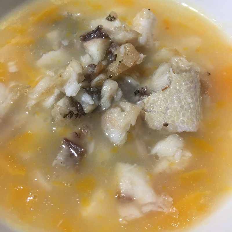 Step 5 Final product Fish porridge with carrot